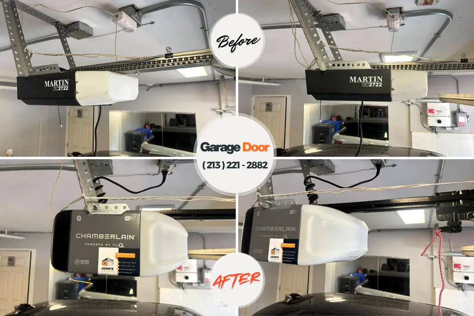 Before and after: garage door repair Monticello, MS